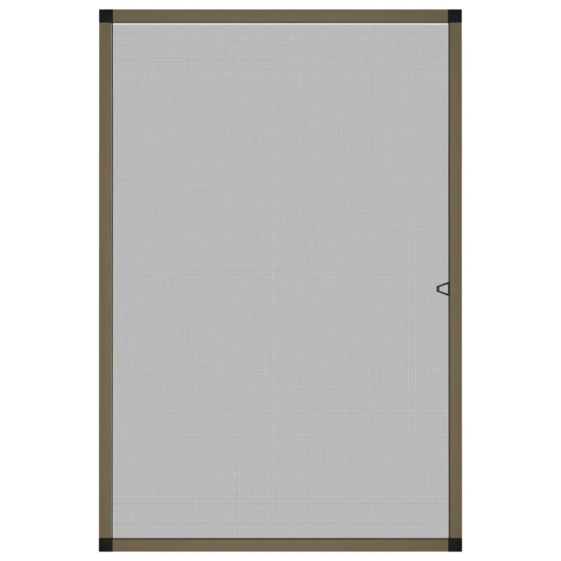 vidaXL kukaiņu siets logam, 80x120 cm, brūns alumīnijs