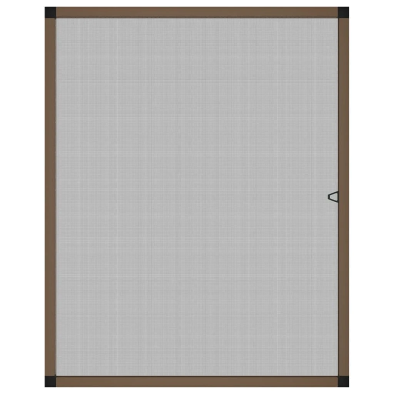 vidaXL kukaiņu siets logam, 100x120 cm, brūns alumīnijs