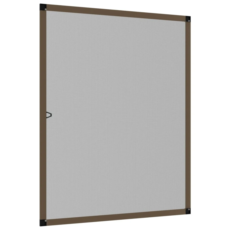 vidaXL kukaiņu siets logam, 100x120 cm, brūns alumīnijs