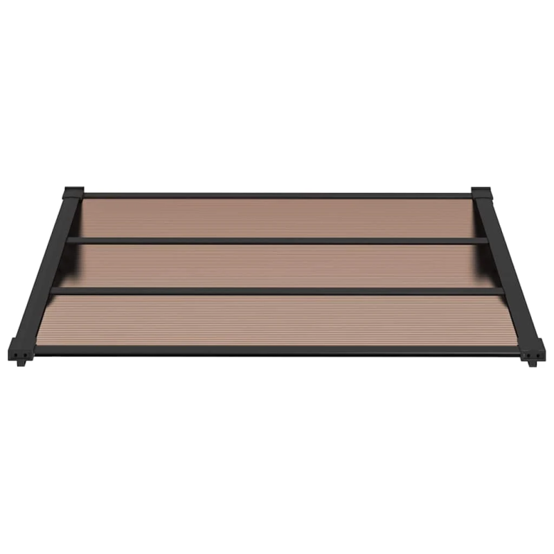 vidaXL durvju nojume, melna, 122x90 cm, polikarbonāts