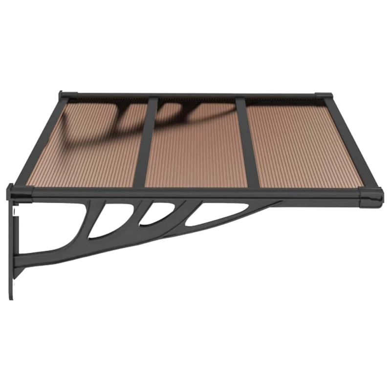 vidaXL durvju nojume, melna, 122x90 cm, polikarbonāts