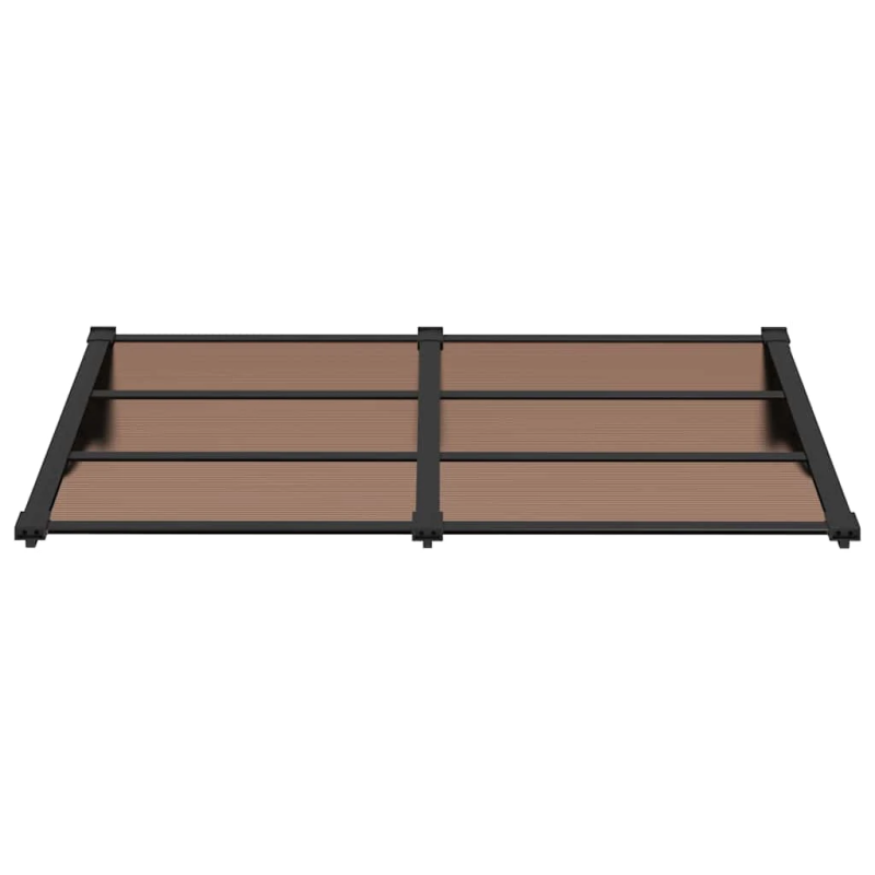 vidaXL durvju nojume, melna, 152,5x90 cm, polikarbonāts