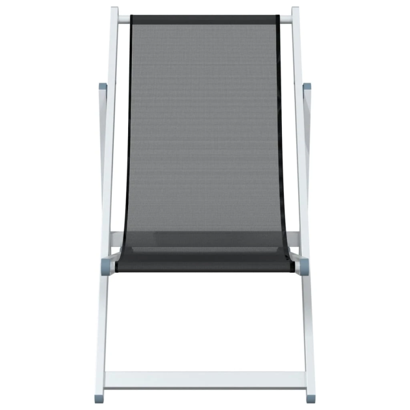 vidaXL pludmales krēsli, 2 gab., alumīnijs, tekstilēns, pelēki