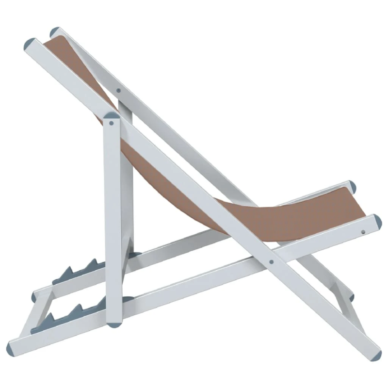 vidaXL pludmales krēsli, 2 gab., alumīnijs, tekstilēns, brūni