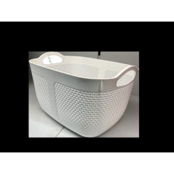 Groziņš plastmasas Olivia 35x25x21cm, balts