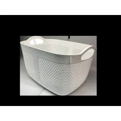 Groziņš plastmasas Olivia 35x25x21cm, balts