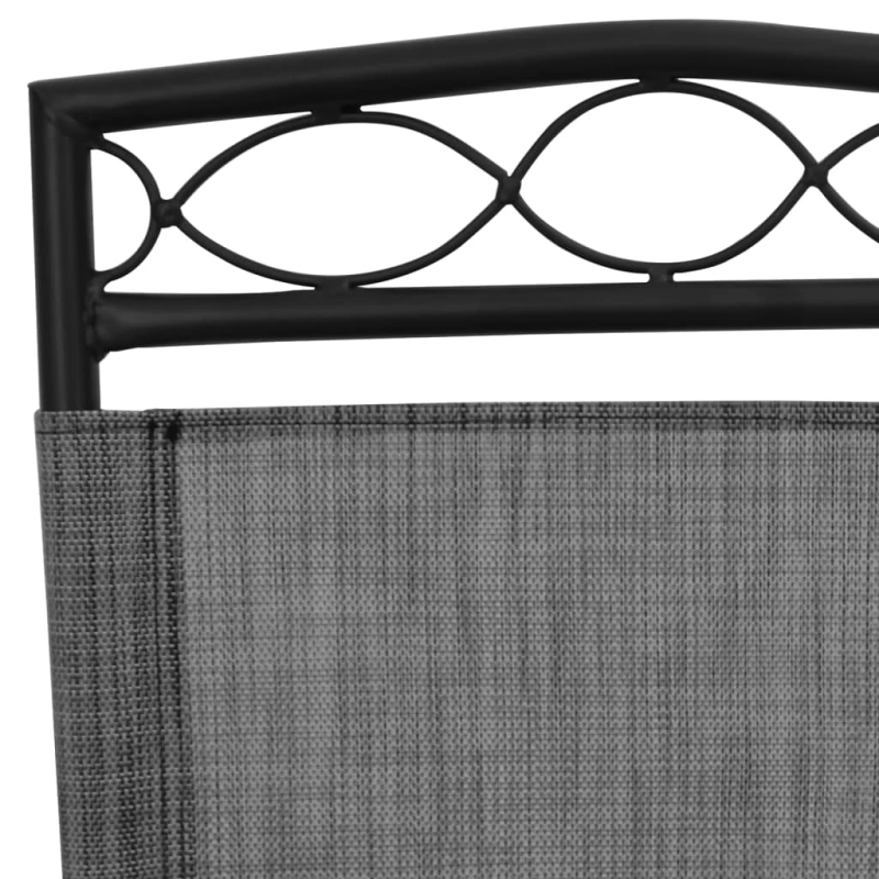 vidaXL saliekami dārza krēsli, 2 gab., pelēki, tērauds un tekstilēns