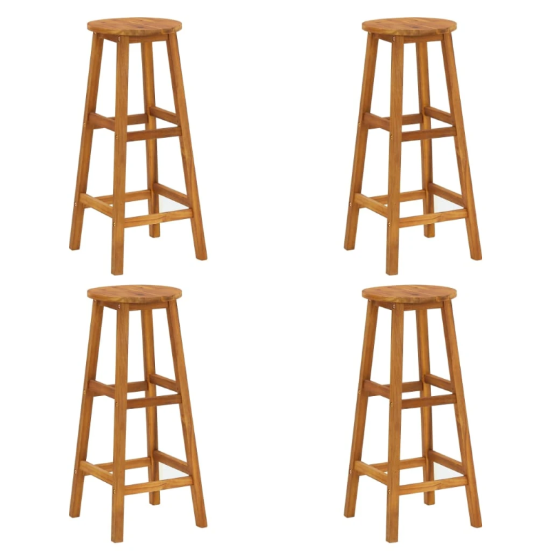 vidaXL 5-daļīgs dārza bāra mēbeļu komplekts, akācijas masīvkoks