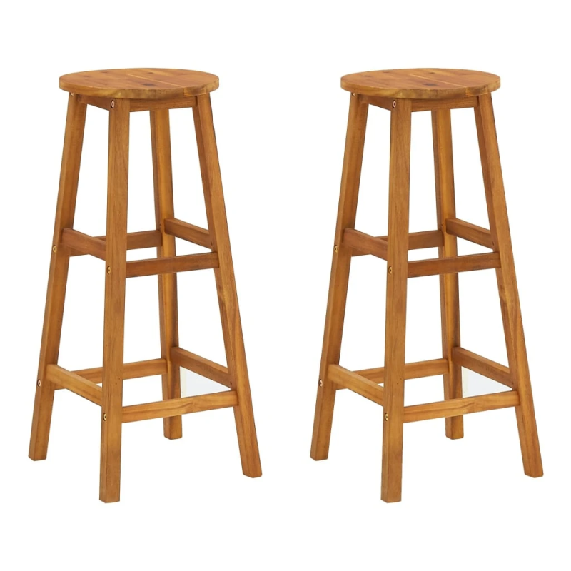 vidaXL trīsdaļīgs dārza bāra mēbeļu komplekts, akācijas masīvkoks