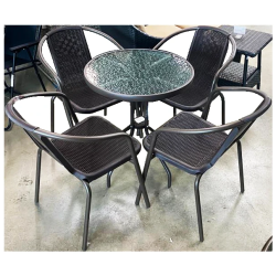 Dārza komplekts, galds un 4 krēsli