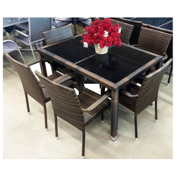 Dārza komplekts, galds un 6 krēsli