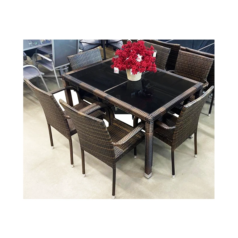 Dārza komplekts, galds un 6 krēsli