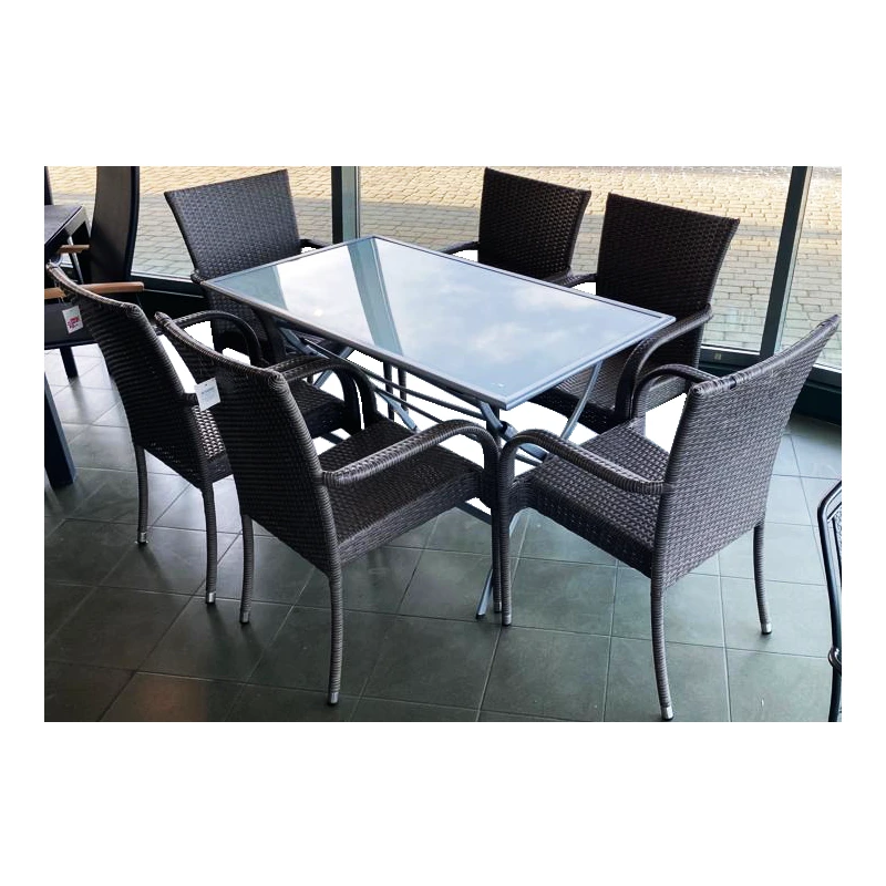 Dārza komplekts, galds un 6 krēsli