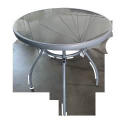 Galds ar stikla virsmu 75x75x70cm