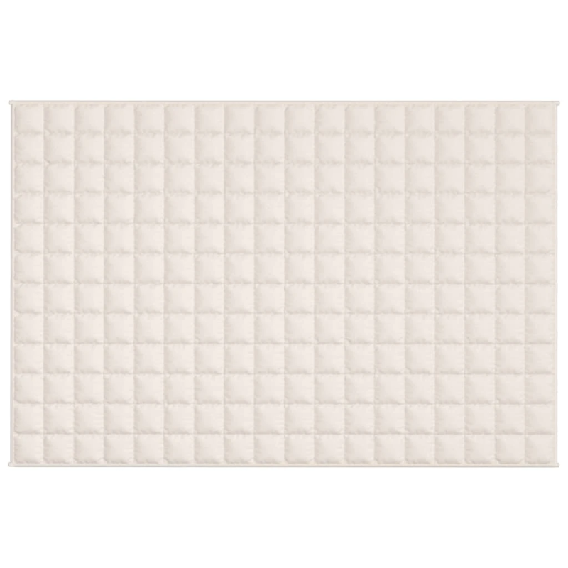 vidaXL smaguma sega, gaišas krēmkrāsas, 122x183 cm, 9 kg, audums