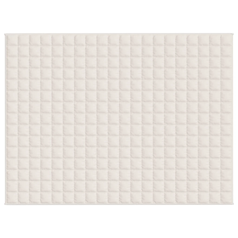 vidaXL smaguma sega, gaišas krēmkrāsas, 152x203 cm, 7 kg, audums