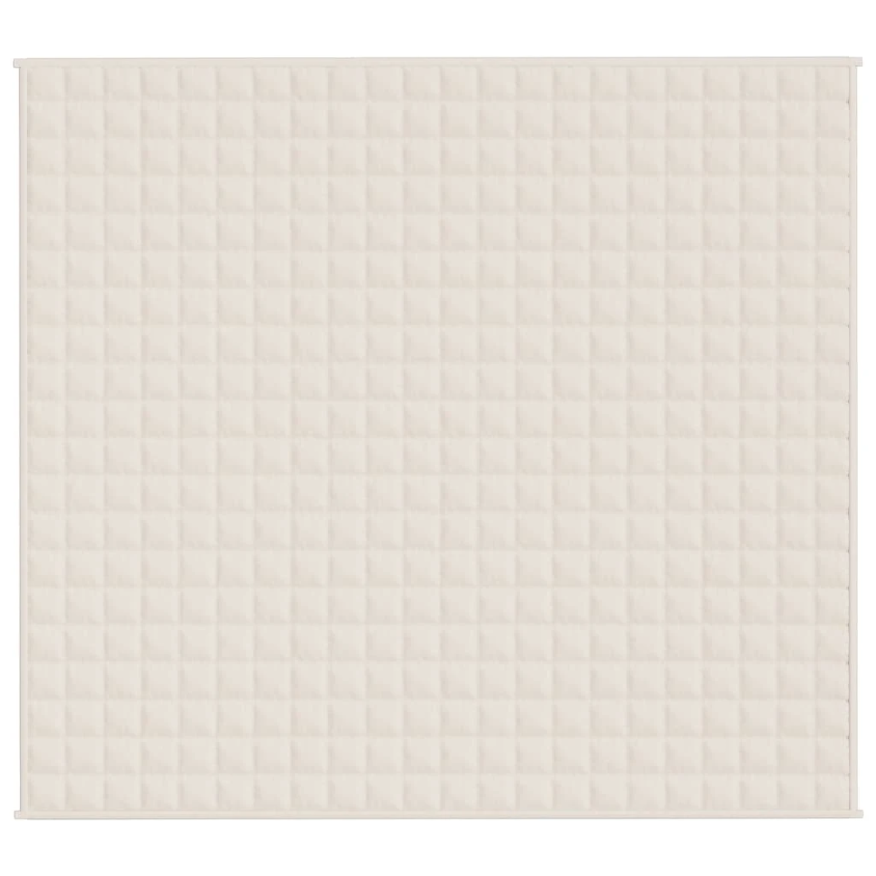 vidaXL smaguma sega, gaišas krēmkrāsas, 200x220 cm, 9 kg, audums