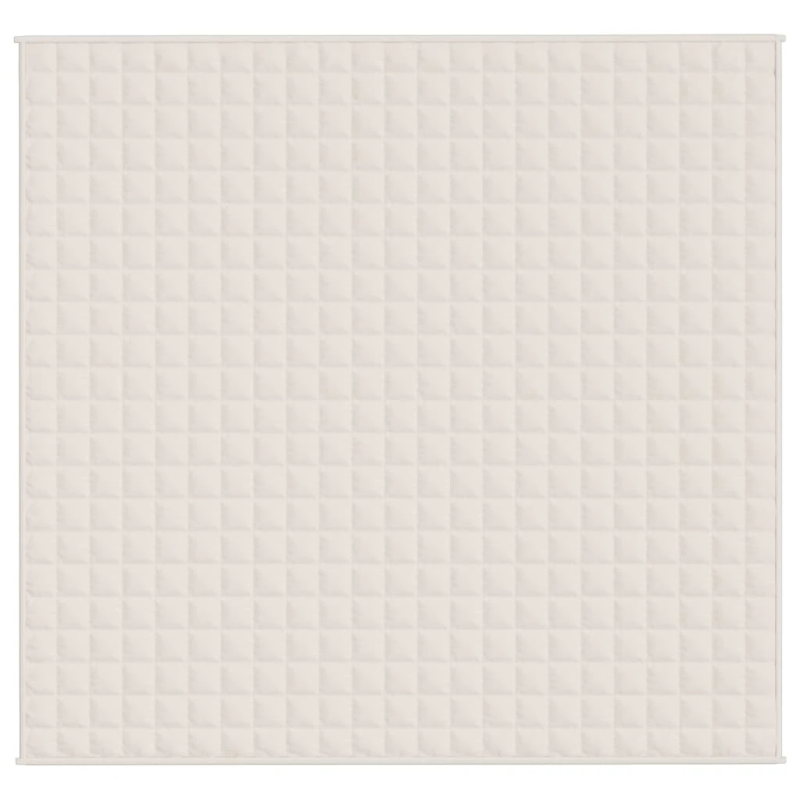 vidaXL smaguma sega, gaišas krēmkrāsas, 220x230 cm, 15 kg, audums