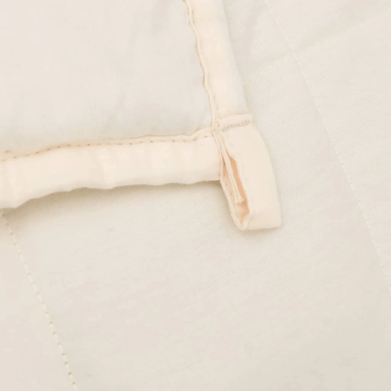 vidaXL smaguma sega, gaišas krēmkrāsas, 220x240 cm, 15 kg, audums