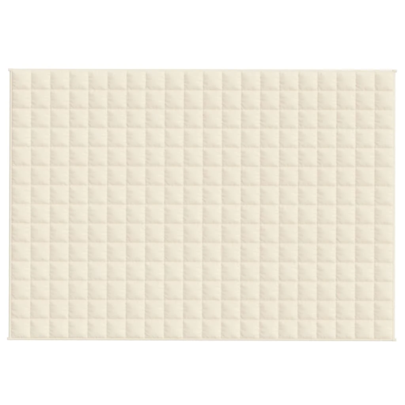 vidaXL smaguma sega, gaišas krēmkrāsas, 140x200 cm, 6 kg, audums