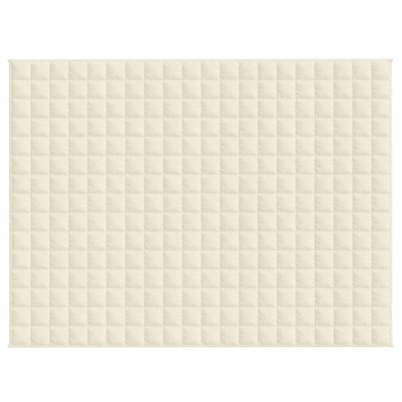 vidaXL smaguma sega, gaišas krēmkrāsas, 152x203 cm, 11 kg, audums