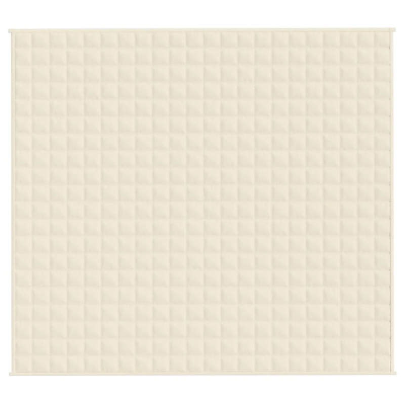 vidaXL smaguma sega, gaišas krēmkrāsas, 200x220 cm, 9 kg, audums