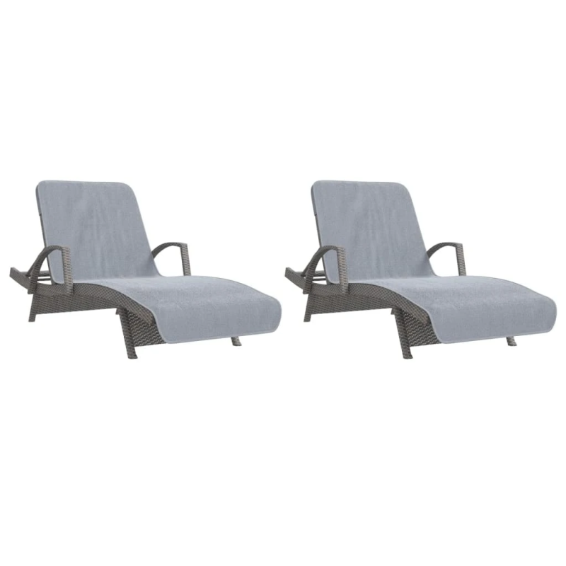 vidaXL pludmales dvieļi, 2 gab., 75x200 cm, audums, 400 g-m2, pelēki