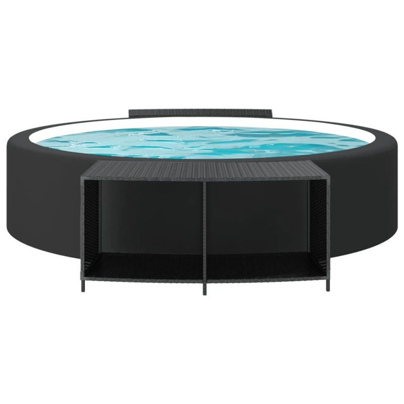 vidaXL plaukti, 2 gab., melna PE rotangpalma