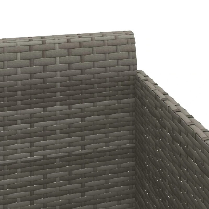 vidaXL sauļošanās gulta, 182x118x63 cm, PE rotangpalma, pelēka