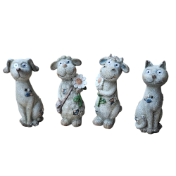 Dārza dekors Dzīvnieciņš, 4 veidi