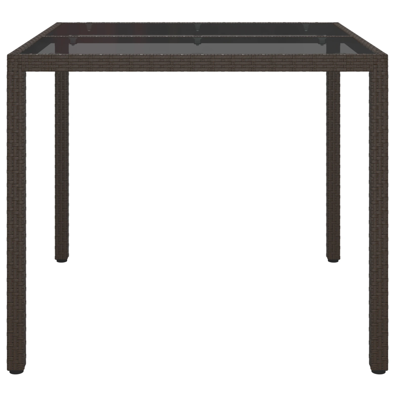 vidaXL Dārza ēdamais galds Brūna 90 x 90 x 75 cm poliratāns