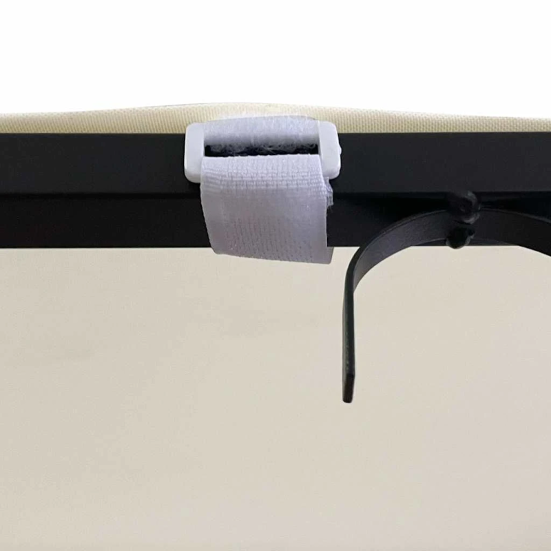 vidaXL nojume, 4x3 m, 180 g-m², audums un tērauds, krēmkrāsas