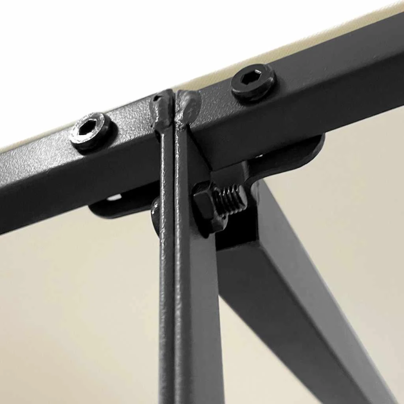 vidaXL nojume, 4x3 m, 180 g-m², audums un tērauds, krēmkrāsas