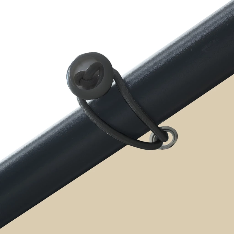 vidaXL nojume, bēša, 3x3 m, tērauds un audums