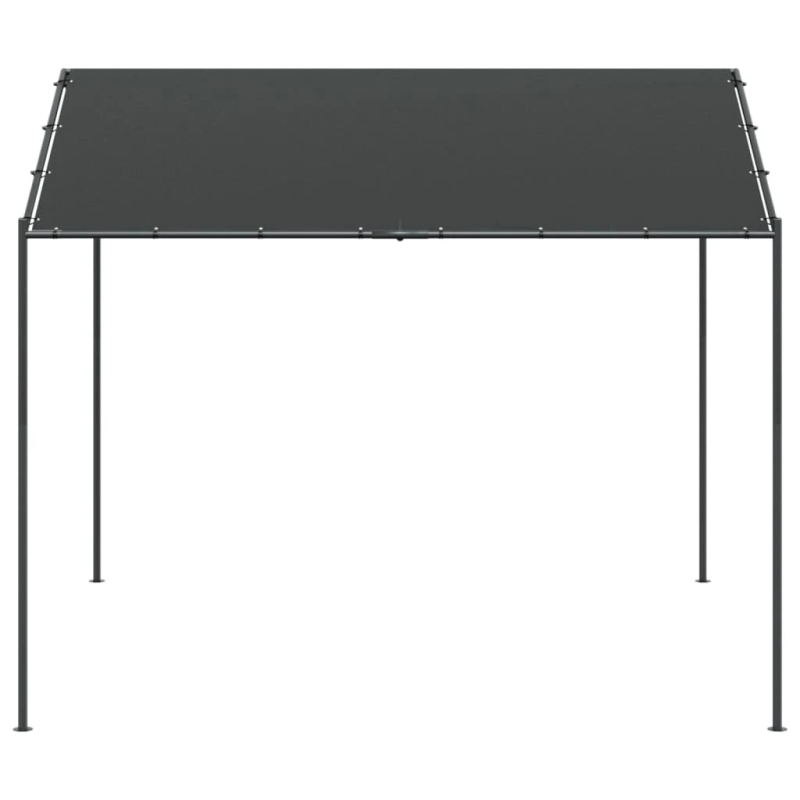 vidaXL nojume, antracītpelēka, 4x4 m, tērauds un audums