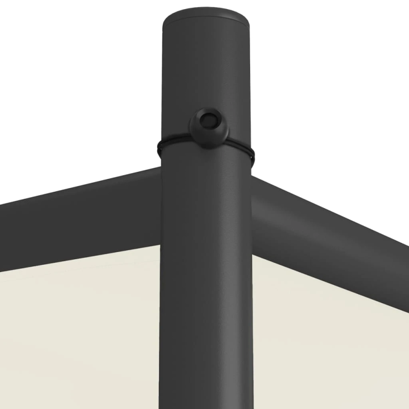 vidaXL nojume, balta, 3x3 m, 180 g-m², audums un tērauds