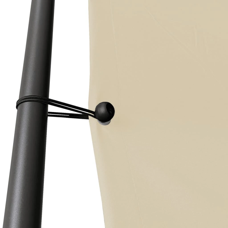 vidaXL nojume, bēša, 3x3 m, 180 g-m², audums un tērauds