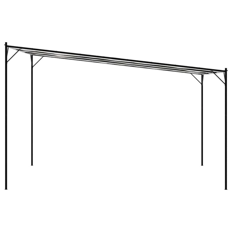 vidaXL nojume, balta, 4x4 m, 180 g-m², audums un tērauds