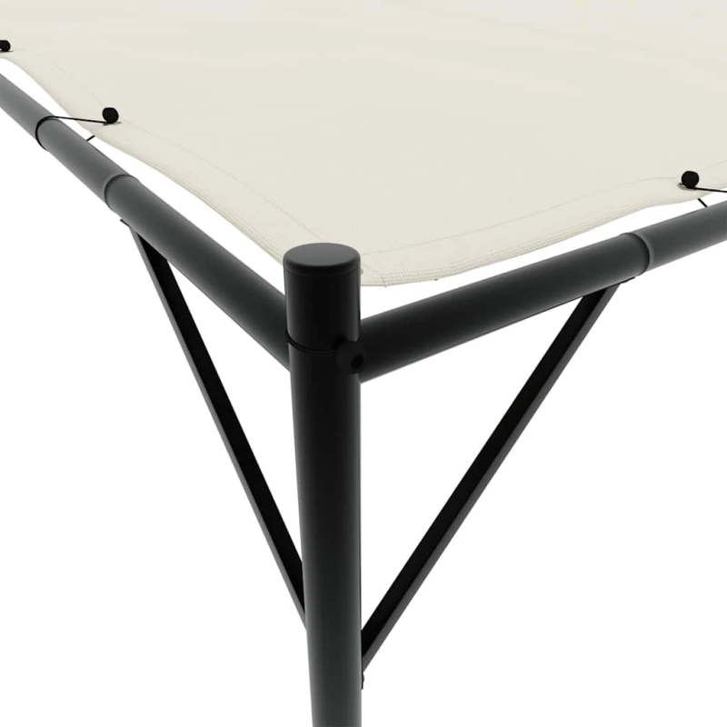 vidaXL nojume, balta, 4x4 m, 180 g-m², audums un tērauds