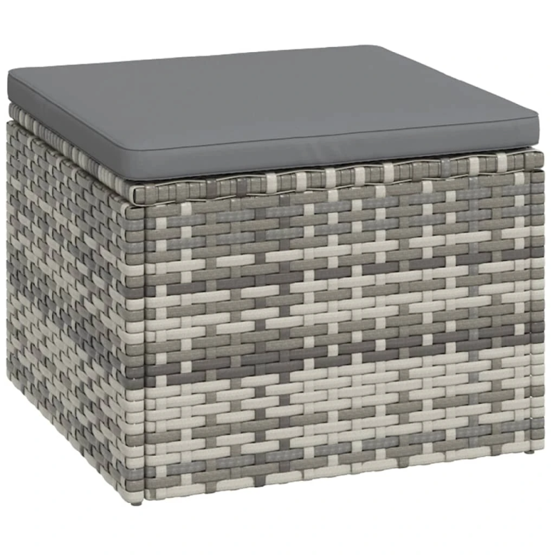 vidaXL 3-daļīgs dārza atpūtas mēbeļu komplekts, pelēka PE rotangpalma