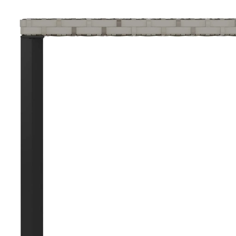 vidaXL 2-daļīgs dārza mēbeļu komplekts, matrači, pelēka PE rotangpalma