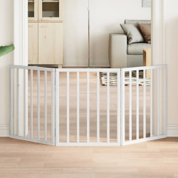 vidaXL suņu vārti, salokāmi, 3 paneļi, 150 cm, papeles koks