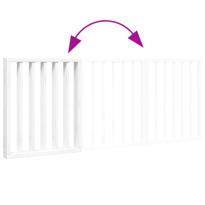 vidaXL suņu vārti, salokāmi, 3 paneļi, 150 cm, papeles koks