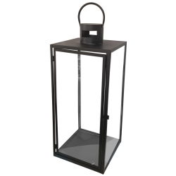 Laterna Josephine metāla 28x28x68cm, melna