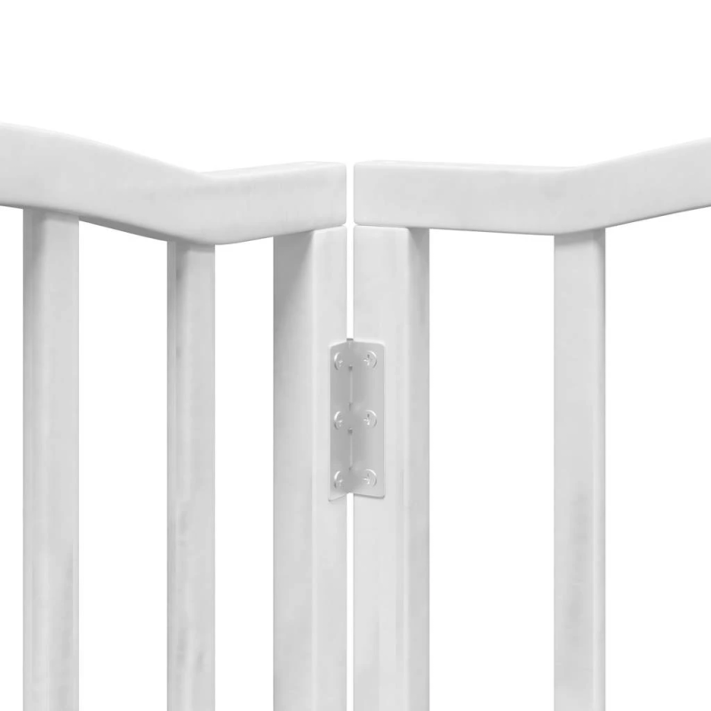 vidaXL suņu vārti ar durvīm, salokāmi, 6 paneļi, 300 cm, papeles koks