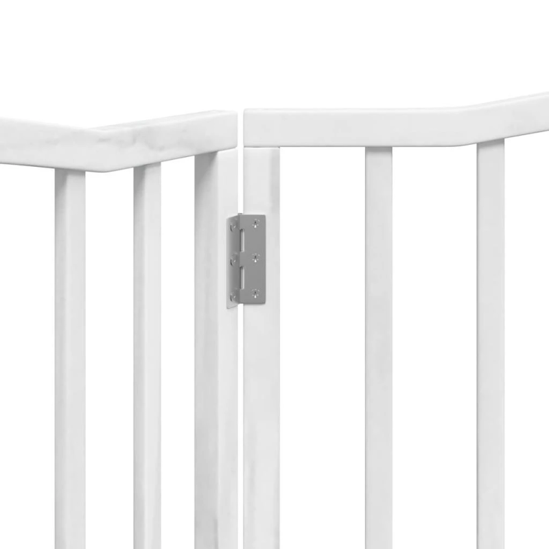 vidaXL suņu vārti, salokāmi, 2 paneļi, balti, 160 cm, papeles koks