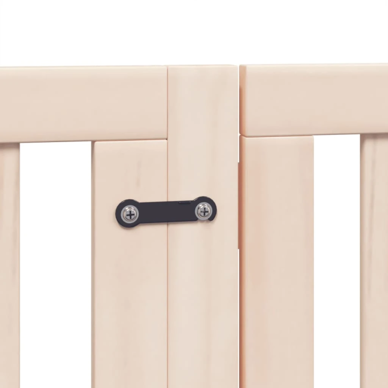 vidaXL suņu vārti ar salokāmām durvīm, 6 paneļi, 300 cm, papeles koks