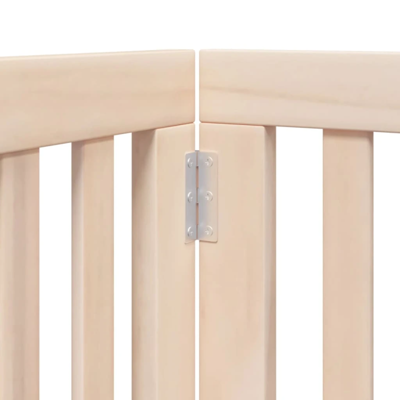 vidaXL suņu vārti ar salokāmām durvīm, 6 paneļi, 300 cm, papeles koks