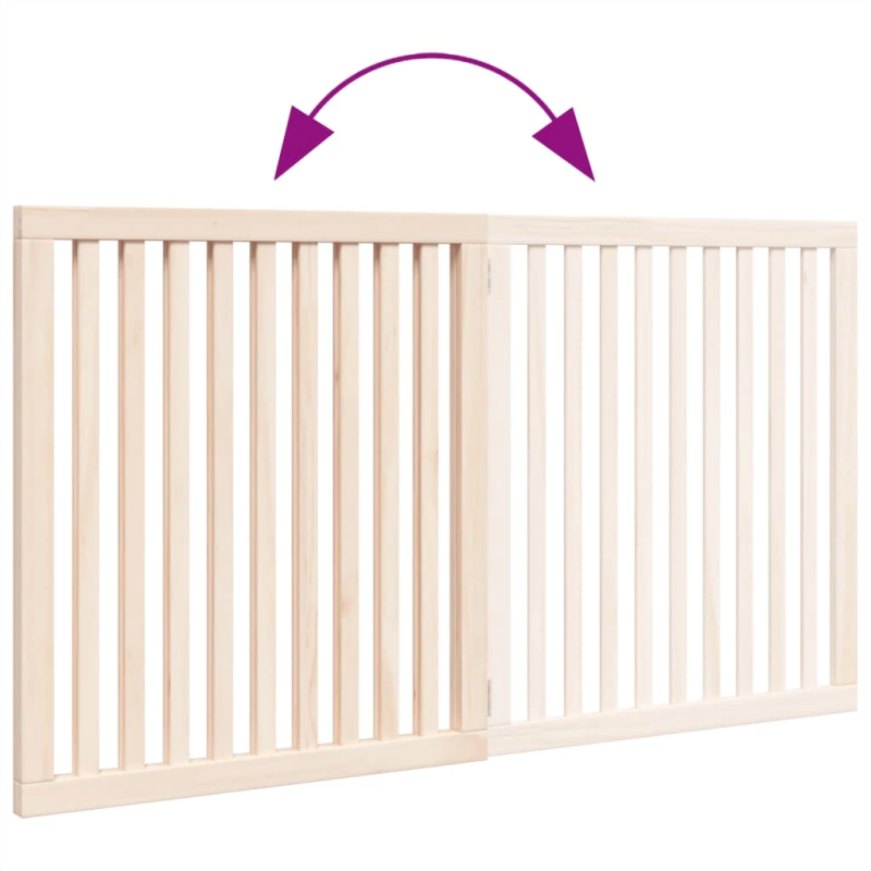 vidaXL suņu vārti, salokāmi, 2 paneļi, 160 cm, papeles koks