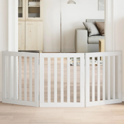 vidaXL suņu vārti, salokāmi, 3 paneļi, 150 cm, papeles koks